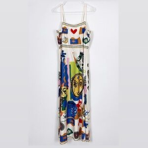Rosa Clothing Le Soleil Dress Womens XL Adjustable Straps Sleeveless Maxi NWT